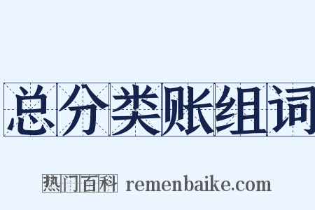 总分类账组词是什么意思的图片